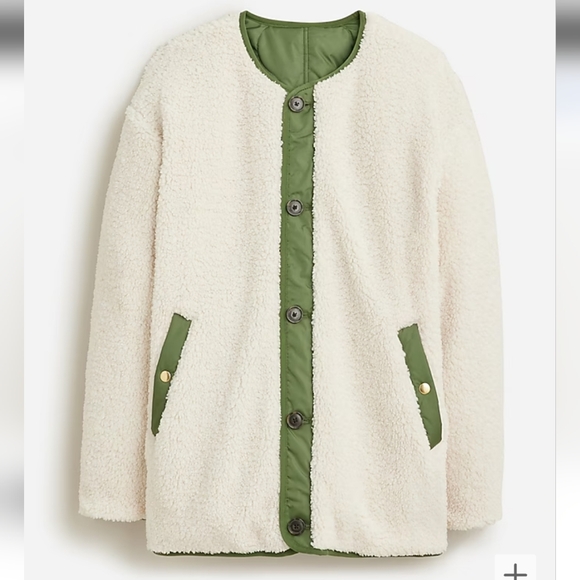 J.Crew quilted sherpa lined jacket - Picture 2 of 11